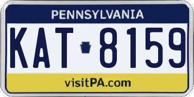PA license plate KAT8159