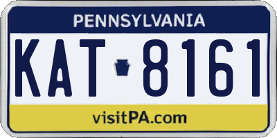 PA license plate KAT8161