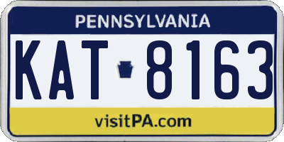PA license plate KAT8163