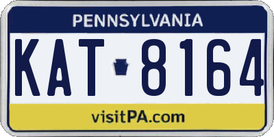 PA license plate KAT8164