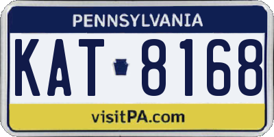 PA license plate KAT8168
