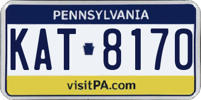 PA license plate KAT8170