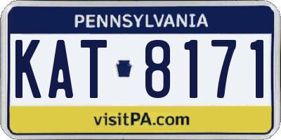 PA license plate KAT8171