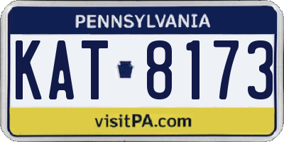 PA license plate KAT8173