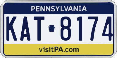 PA license plate KAT8174