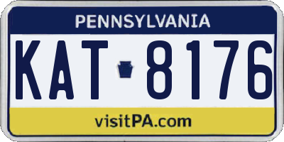 PA license plate KAT8176