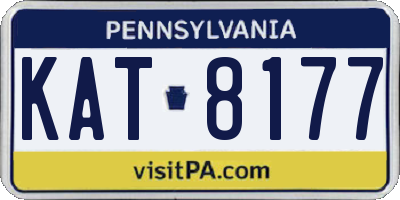 PA license plate KAT8177