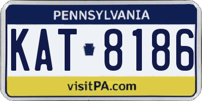 PA license plate KAT8186
