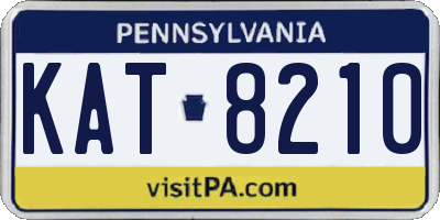 PA license plate KAT8210