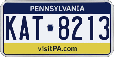 PA license plate KAT8213