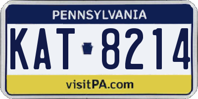 PA license plate KAT8214