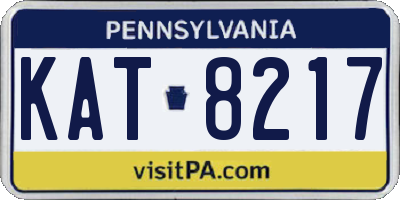 PA license plate KAT8217