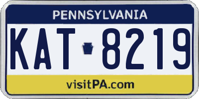 PA license plate KAT8219