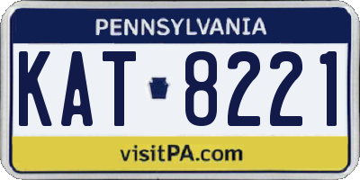 PA license plate KAT8221