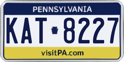 PA license plate KAT8227