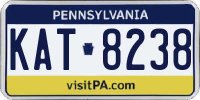 PA license plate KAT8238