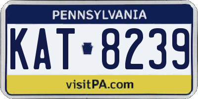 PA license plate KAT8239