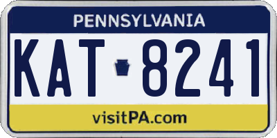PA license plate KAT8241