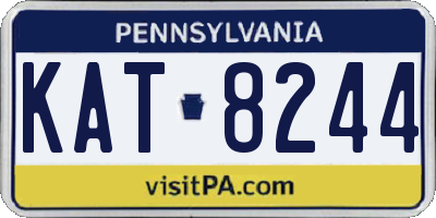 PA license plate KAT8244