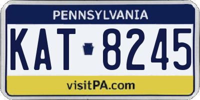 PA license plate KAT8245
