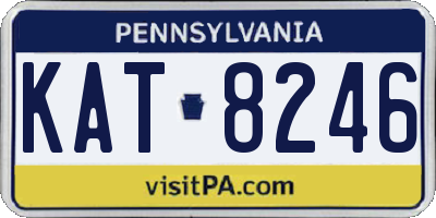 PA license plate KAT8246