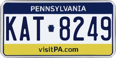 PA license plate KAT8249