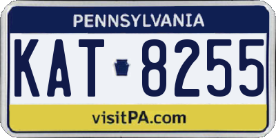 PA license plate KAT8255