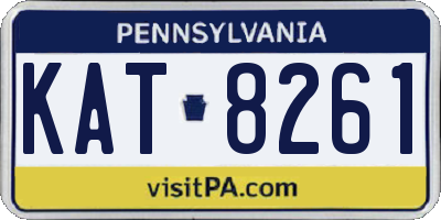 PA license plate KAT8261
