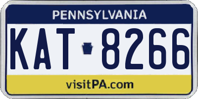 PA license plate KAT8266
