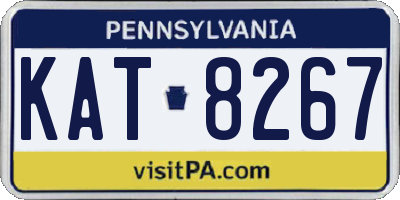 PA license plate KAT8267