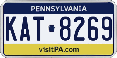 PA license plate KAT8269