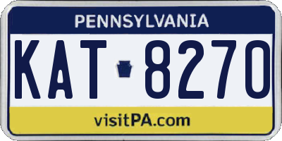 PA license plate KAT8270