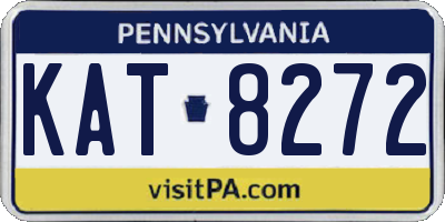 PA license plate KAT8272