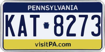 PA license plate KAT8273