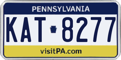 PA license plate KAT8277