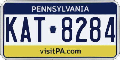 PA license plate KAT8284