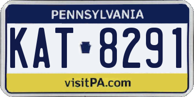 PA license plate KAT8291