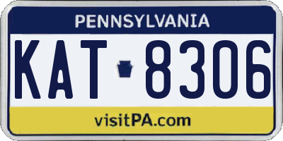 PA license plate KAT8306