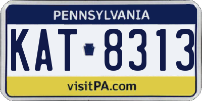 PA license plate KAT8313