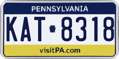 PA license plate KAT8318