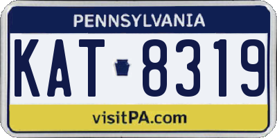 PA license plate KAT8319