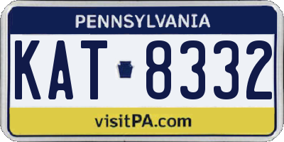 PA license plate KAT8332