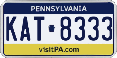 PA license plate KAT8333