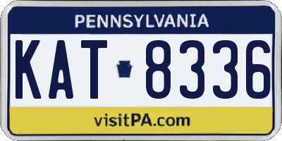 PA license plate KAT8336