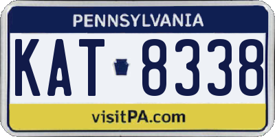 PA license plate KAT8338