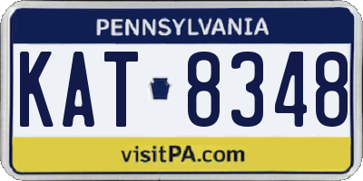 PA license plate KAT8348