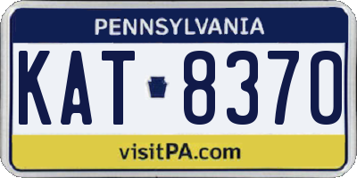 PA license plate KAT8370