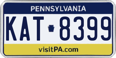 PA license plate KAT8399