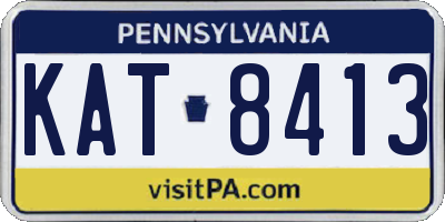 PA license plate KAT8413