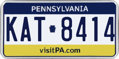 PA license plate KAT8414
